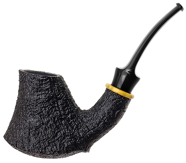 BriarWorks: Signature Samurai Dark Sandblasted Volcano Tobacco Pipe