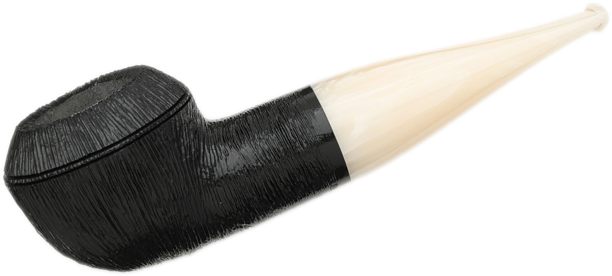 BriarWorks Classic Dark Rusticated with White Stem (C52)