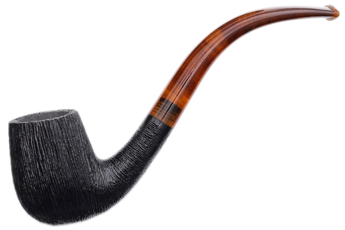 BriarWorks Classic Dark Rusticated with Tortoise Stem (C13)