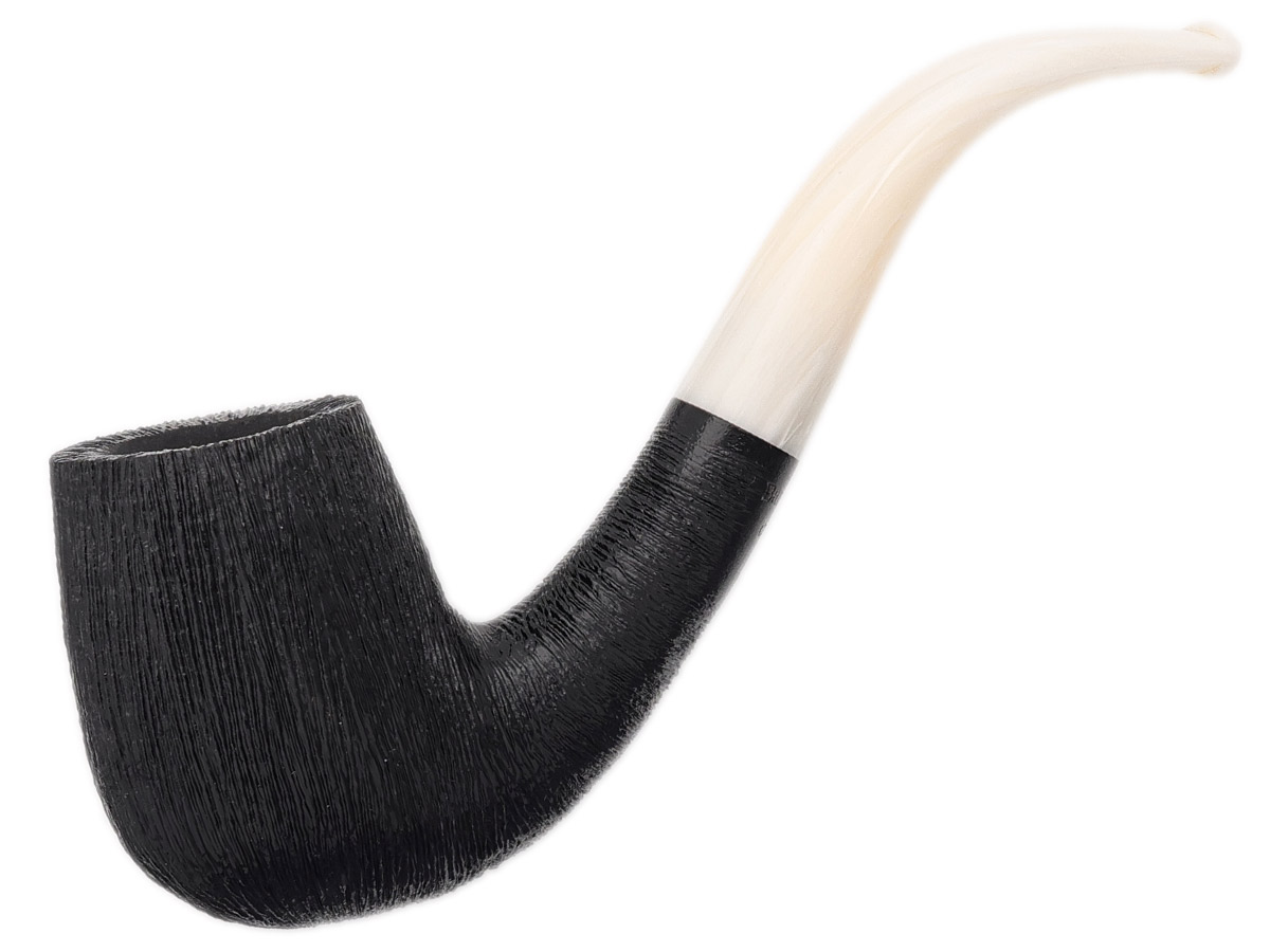BriarWorks Classic Dark Rusticated with White Stem (C12)