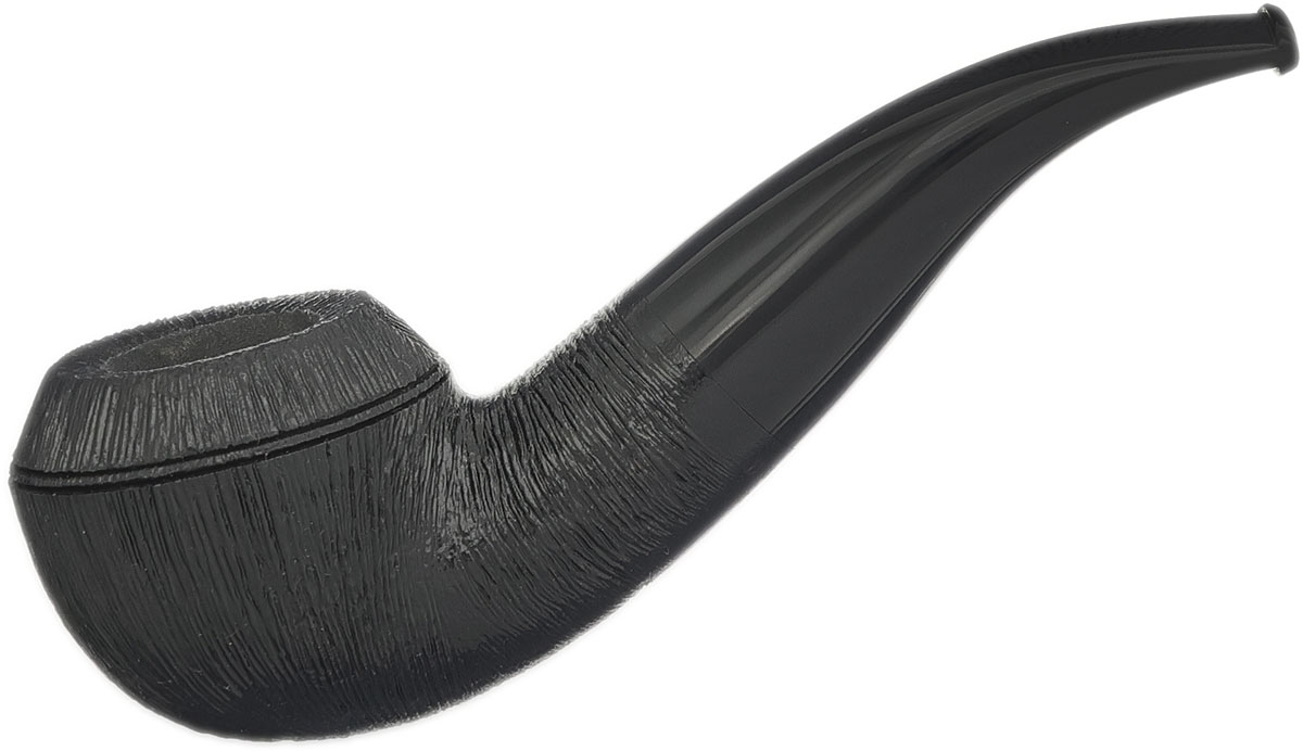 BriarWorks Classic Dark Rusticated with Black Stem (C111)