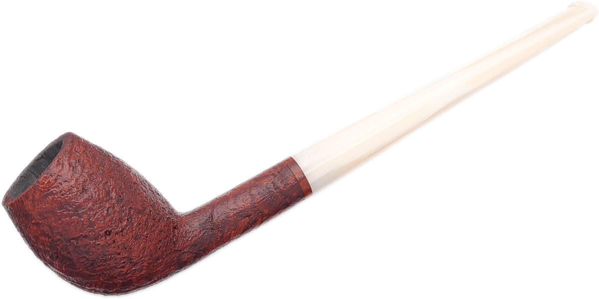 BriarWorks Classic Brown Sandblasted with White Stem (C142)