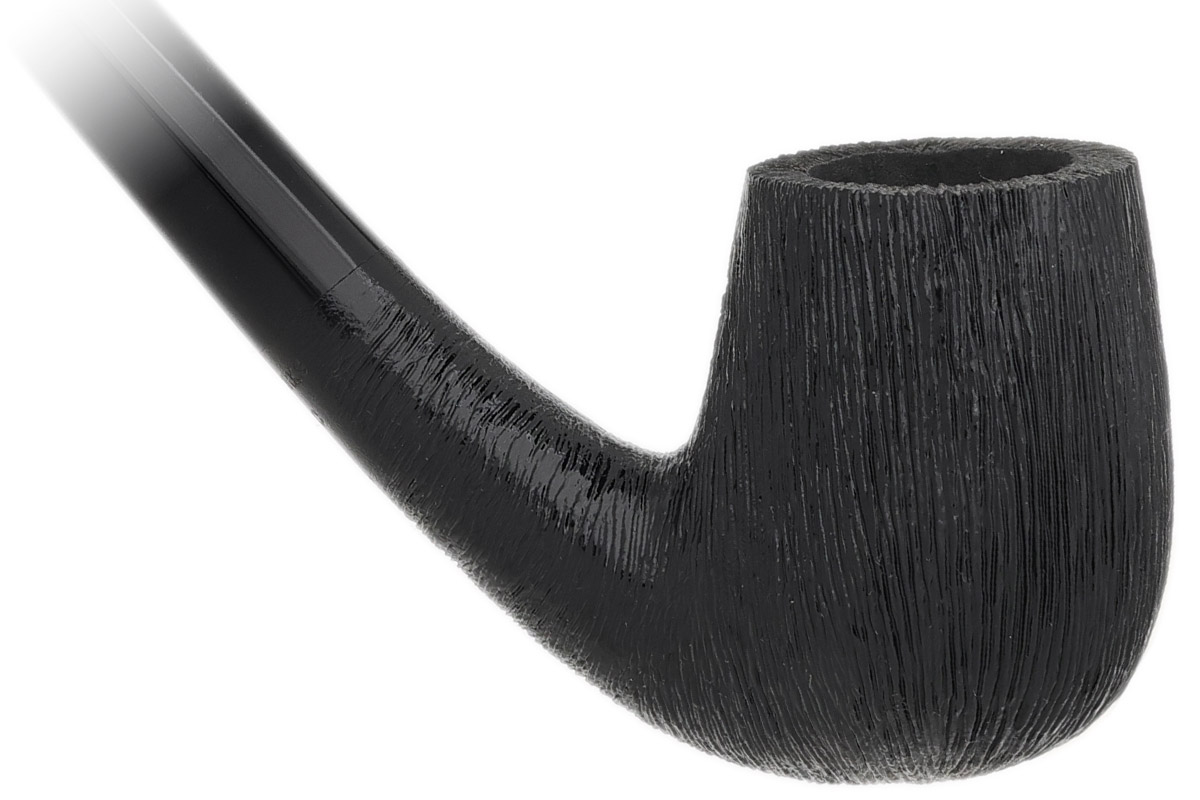 BriarWorks Classic Dark Rusticated Churchwarden with Black Stem (C12XL)