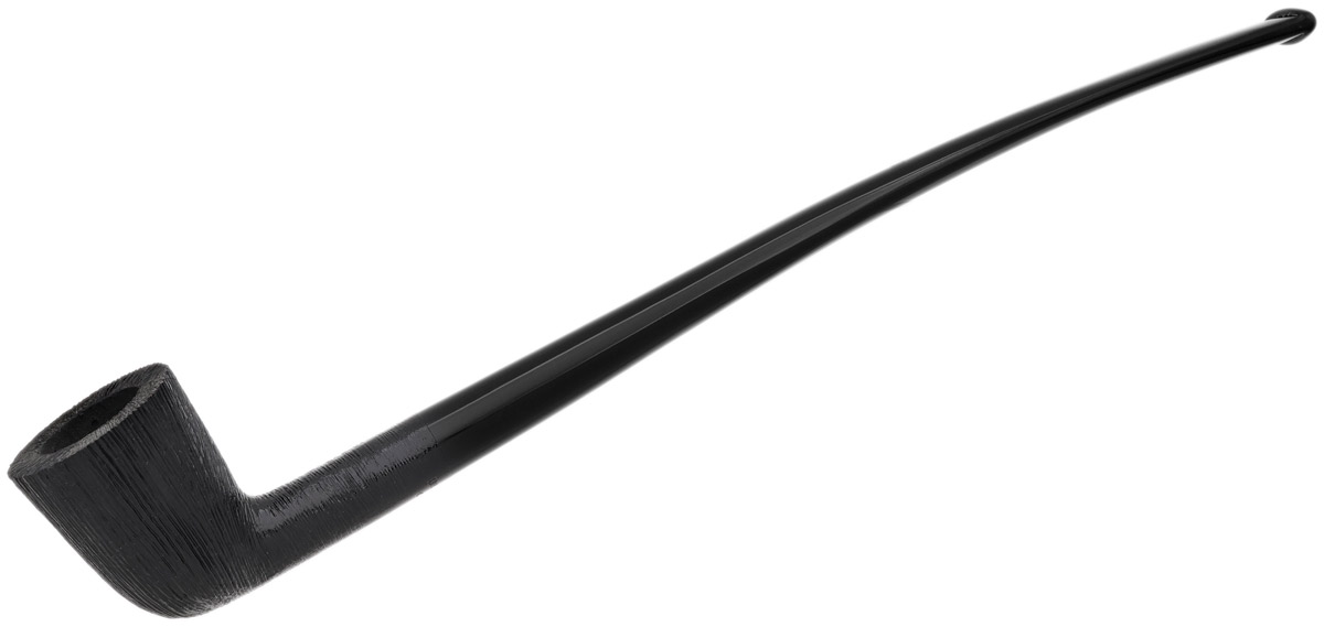 BriarWorks Classic Dark Rusticated Churchwarden with Black Stem (C61XL)