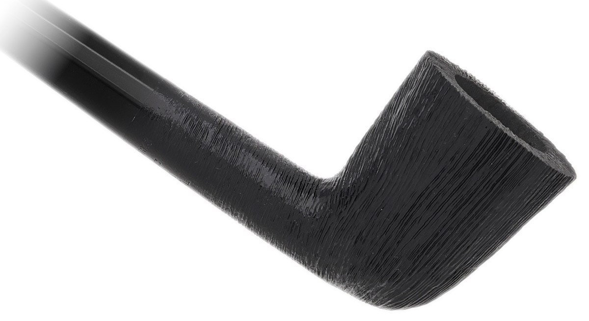 BriarWorks Classic Dark Rusticated Churchwarden with Black Stem (C61XL)