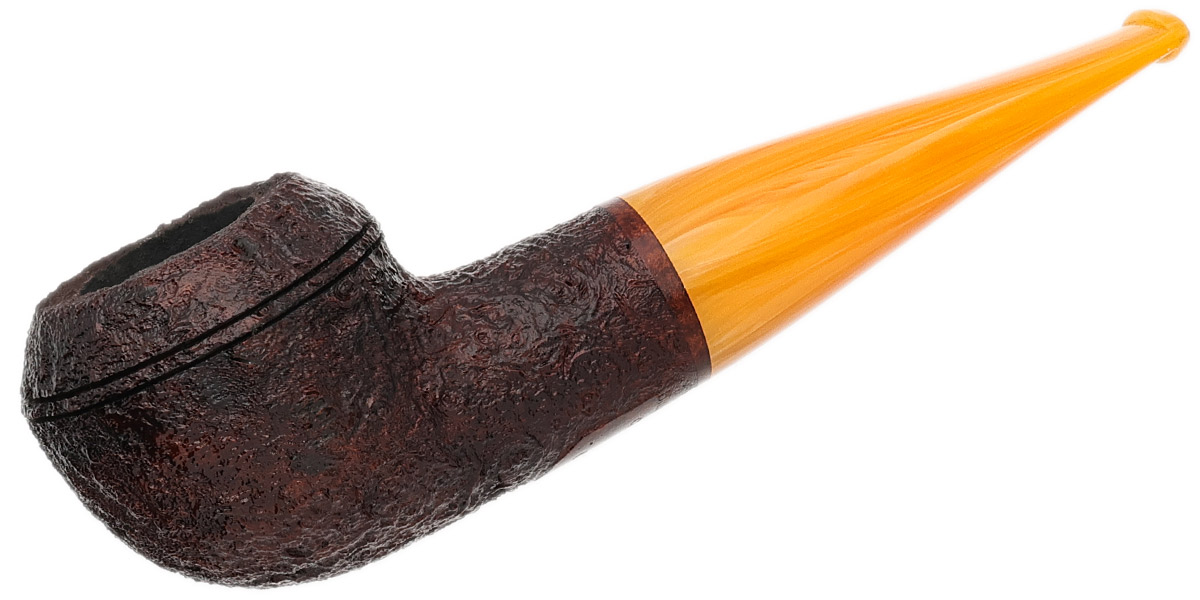 BriarWorks Classic Brown Sandblasted with Amber Stem (C52)