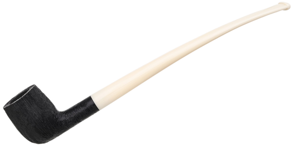 BriarWorks Classic Dark Rusticated Churchwarden with White Stem (C22XL)