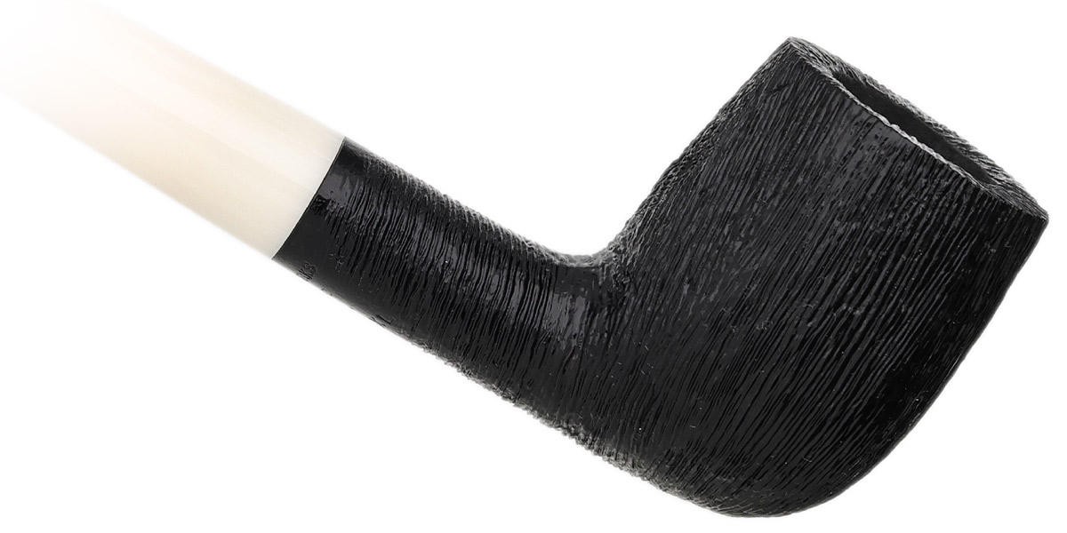 BriarWorks Classic Dark Rusticated Churchwarden with White Stem (C22XL)