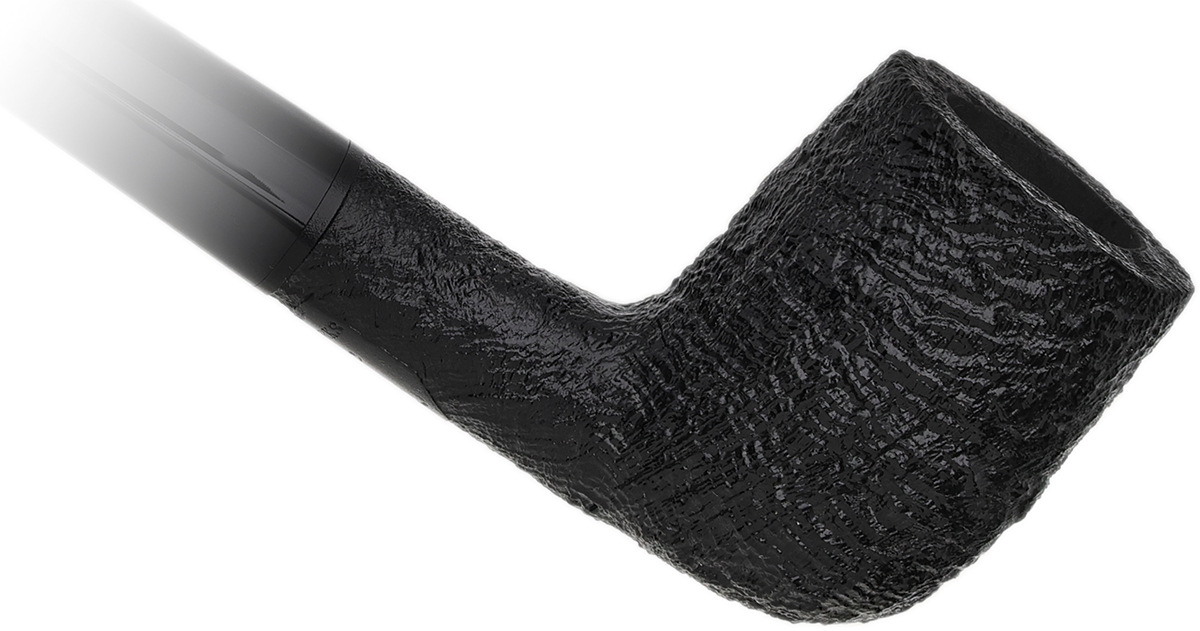 BriarWorks Classic Dark Sandblasted Churchwarden with Black Stem (C22XL)