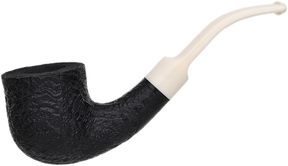 BriarWorks Classic Dark Sandblasted with White Stem (C131)