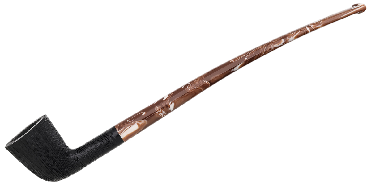BriarWorks Classic Dark Rusticated Churchwarden with Coffee Stem (C61XL)