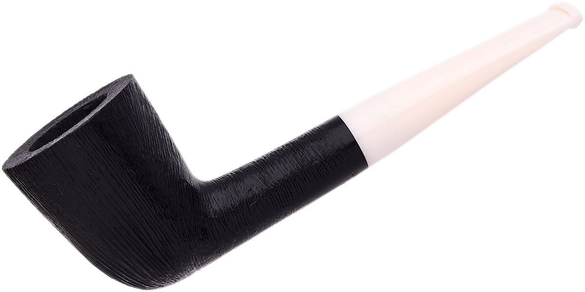 BriarWorks Classic Dark Rusticated with White Stem (C61)