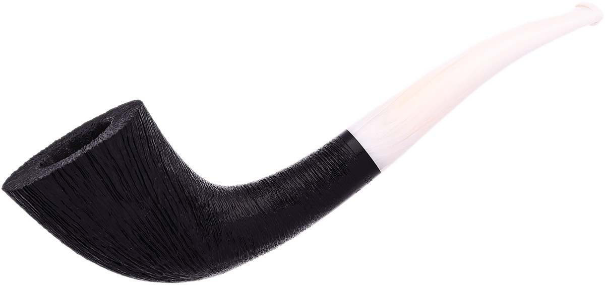 BriarWorks Classic Dark Rusticated with White Stem (C10)