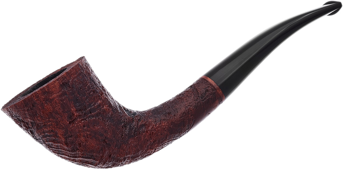 Classic Brown Sandblasted with Black Stem (C10) Tobacco Pipe