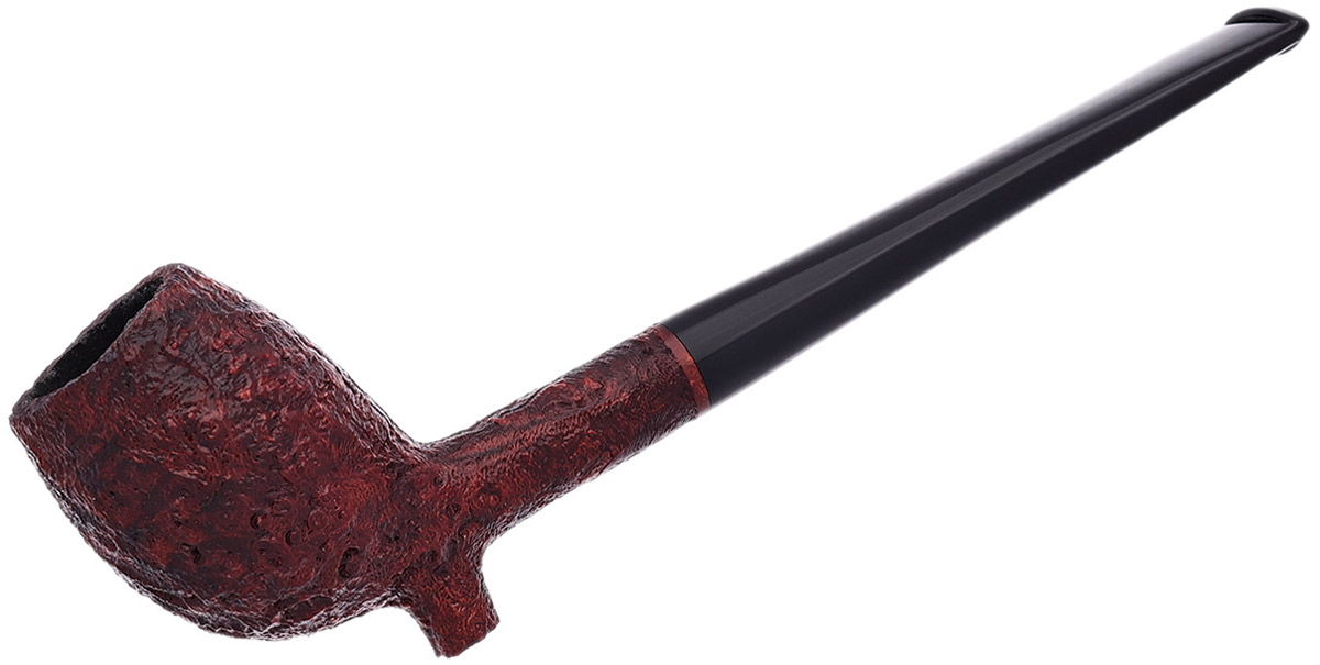 Classic Crimson Sandblasted with Black Stem (C141) Tobacco Pipe