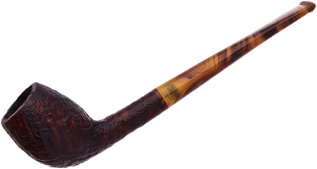BriarWorks Classic Brown Sandblasted with Tortoise Stem (C142)