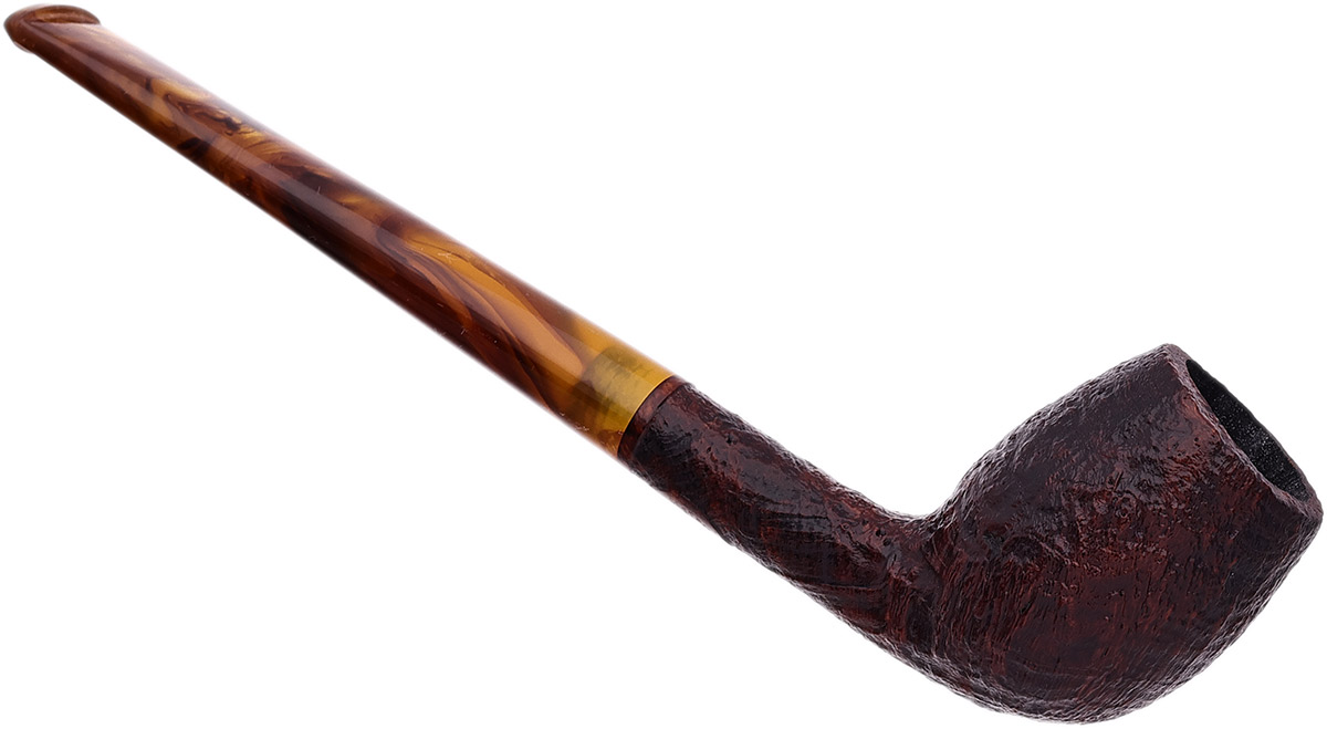 BriarWorks Classic Brown Sandblasted with Tortoise Stem (C142)