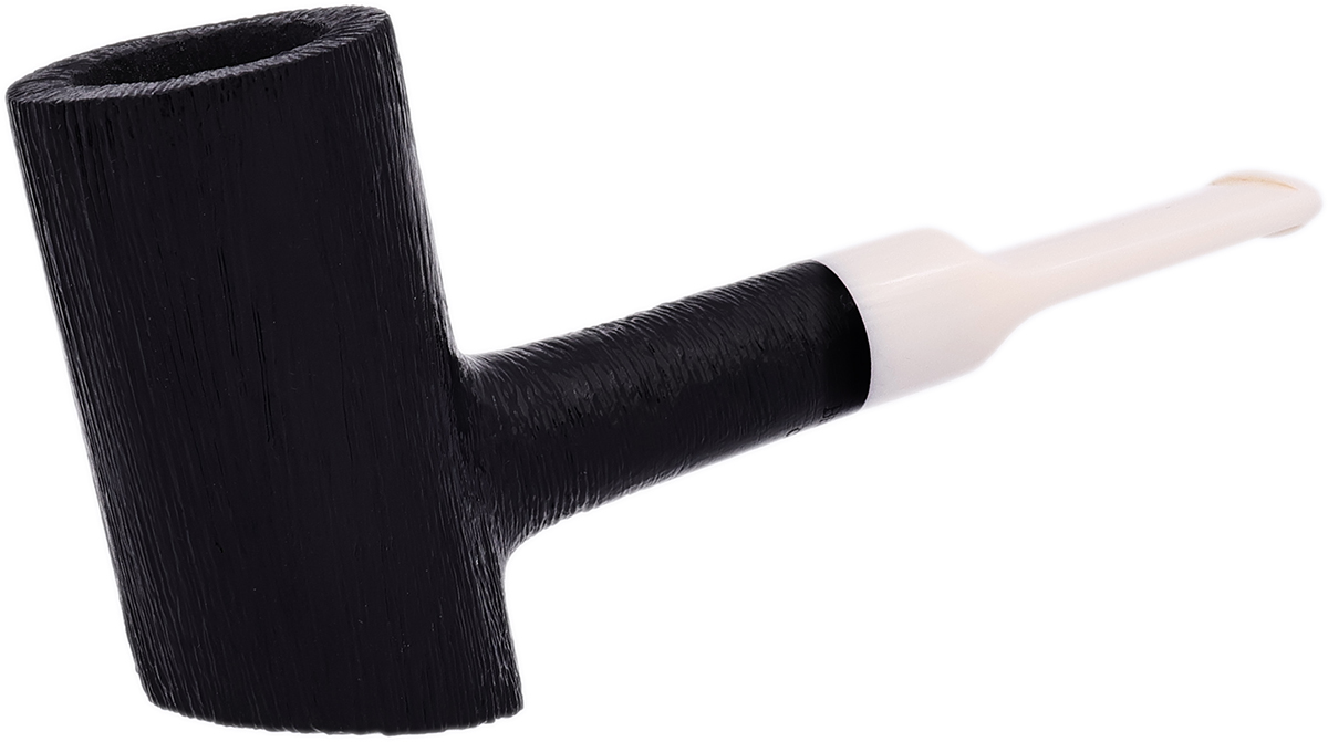 BriarWorks Classic Dark Rusticated with White Stem (C71)