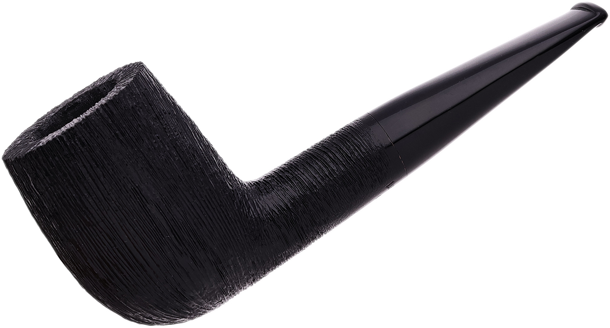 BriarWorks Classic Dark Rusticated with Black Stem (C22)