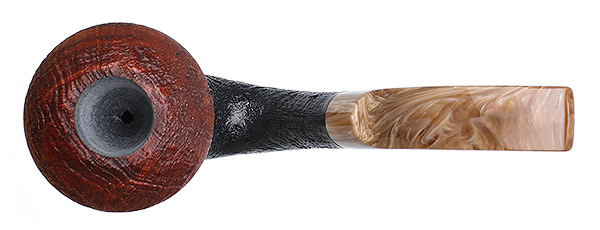 BriarWorks Signature Dark Sandblasted Magnetic Calabash with Crimson Sandblasted Cap