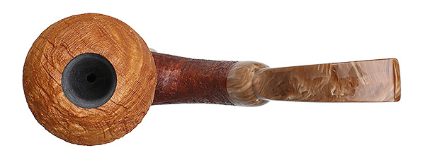 BriarWorks Signature Crimson Sandblasted Magnetic Calabash with Light Sandblasted Cap