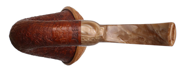 BriarWorks Signature Crimson Sandblasted Magnetic Calabash with Light Sandblasted Cap