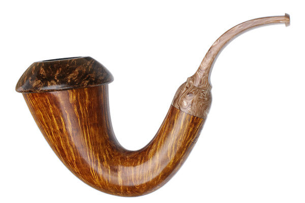 BriarWorks Signature Light Smooth Magnetic Calabash with Dark Smooth Cap
