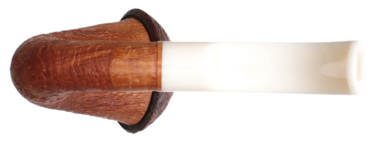 BriarWorks Signature Light Sandblasted Magnetic Calabash with Brown Sandblasted Cap
