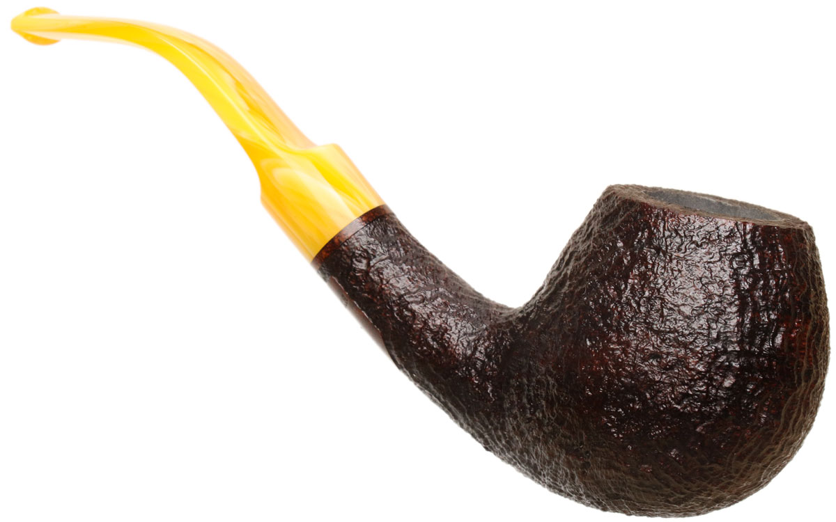 BriarWorks Classic Brown Sandblasted with Amber Stem (C91)