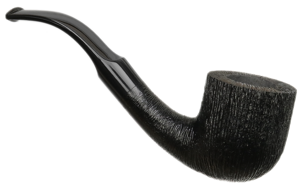 BriarWorks Classic Dark Rusticated with Black Stem (C131)