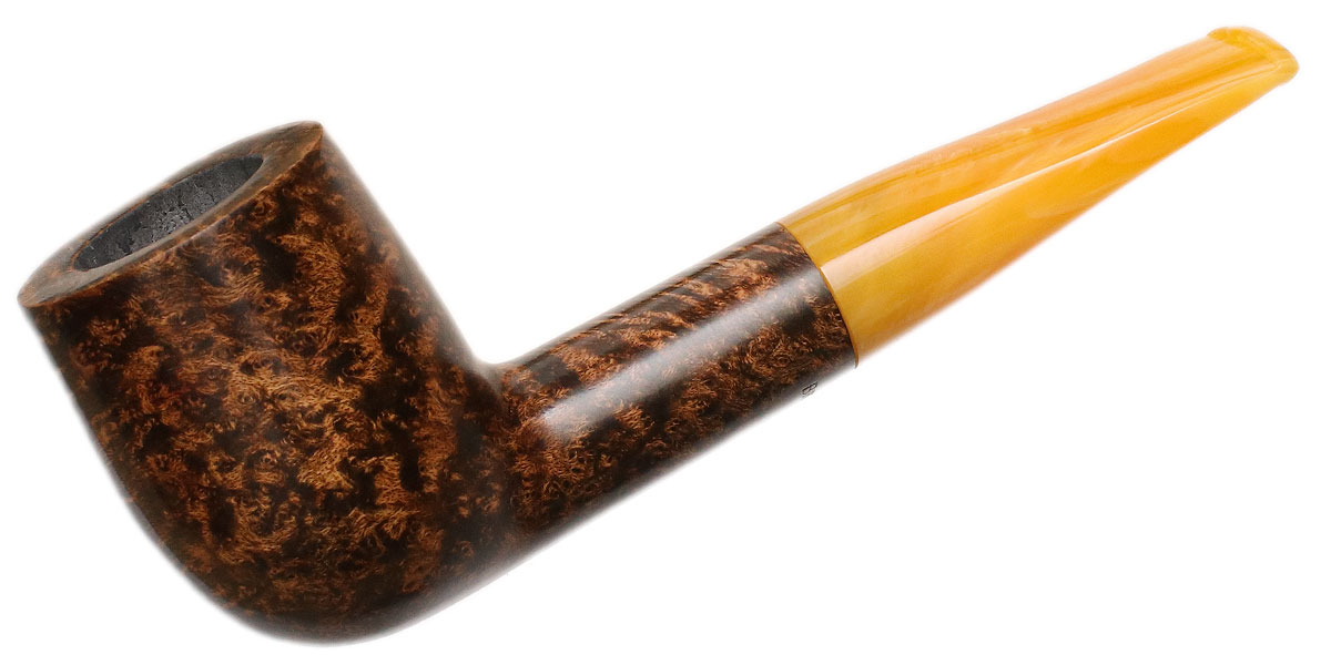 BriarWorks Classic Dark Smooth with Amber Stem (C22)