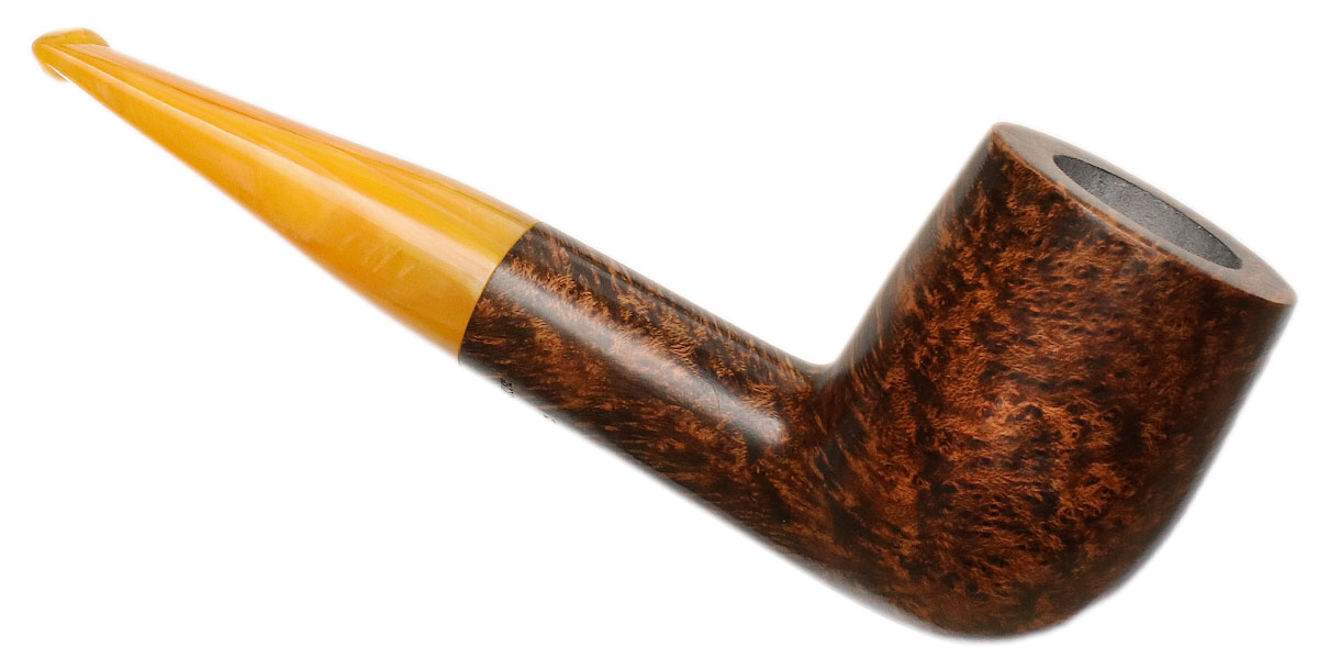 BriarWorks Classic Dark Smooth with Amber Stem (C22)