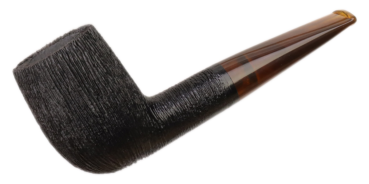 BriarWorks Classic Dark Rusticated with Tortoise Stem (C22)
