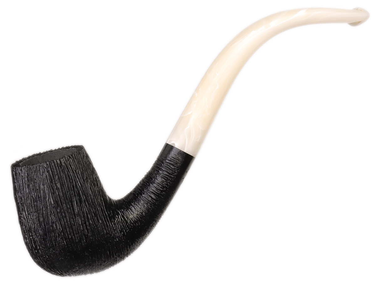 BriarWorks Classic Dark Rusticated with White Stem (C13)