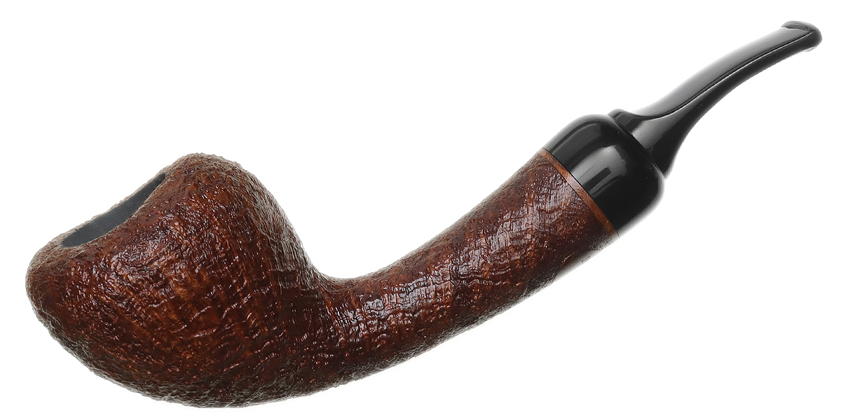 BriarWorks: Original Brown Sandblasted with Black Stem (OR02) Tobacco Pipe