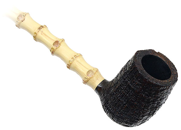 Jody Davis Sandblasted Churchwarden Billiard with Bamboo (Friar) (FC16) (04)