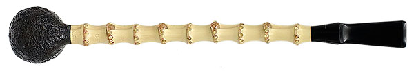 Jody Davis Sandblasted Churchwarden Billiard with Bamboo (Friar) (FC16) (04)