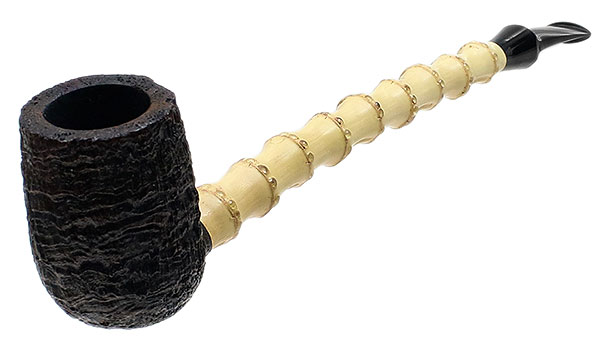 Jody Davis Sandblasted Churchwarden Billiard with Bamboo (Friar) (FC16) (04)