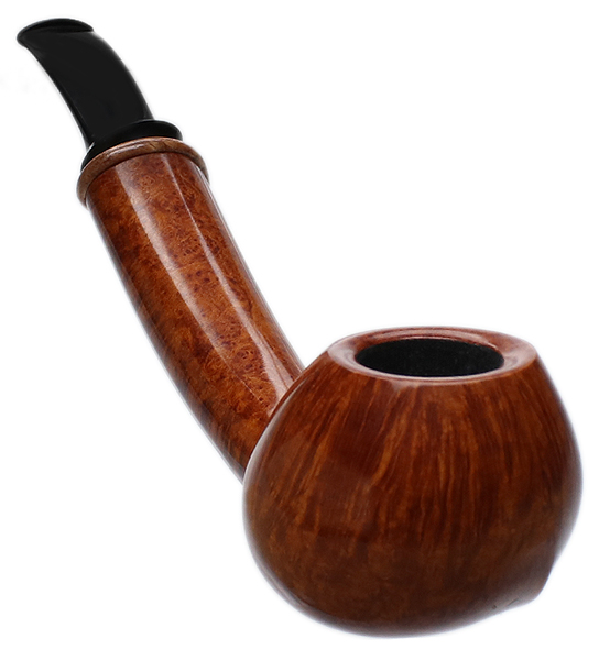 Jody Davis Smooth Long Shank Bent Apple with Amboyna Burl (Cardinal) (A18) (12)