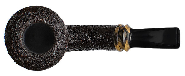 Jody Davis Sandblasted Calabash with Black and White Ebony (Friar) (A18) (13)
