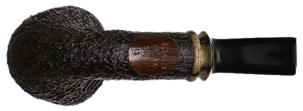 Jody Davis Sandblasted Calabash with Black and White Ebony (Friar) (A18) (13)