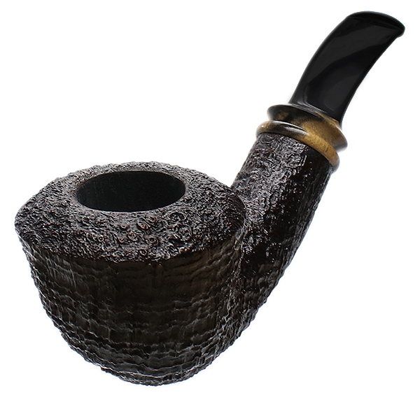 Jody Davis Sandblasted Calabash with Black and White Ebony (Friar) (A18) (13)