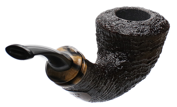 Jody Davis Sandblasted Calabash with Black and White Ebony (Friar) (A18) (13)