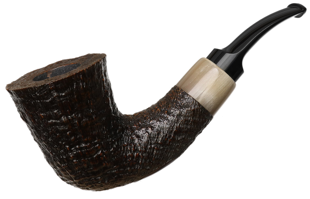 Jody Davis Sandblasted Bent Dublin with Ox Horn (Friar) (C20) (30)