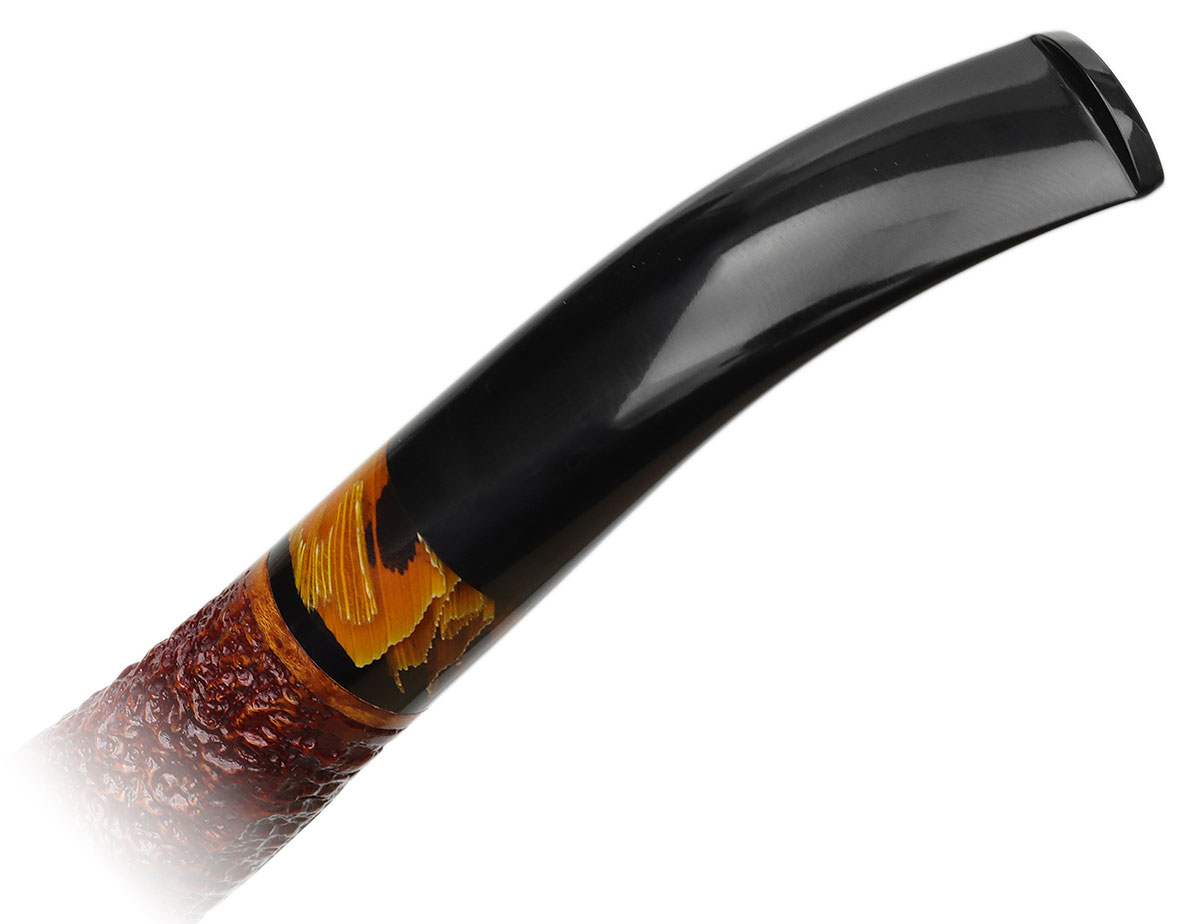 Jody Davis Sandblasted Bent Apple with Polymerized Corn Leaves (A23) (12)