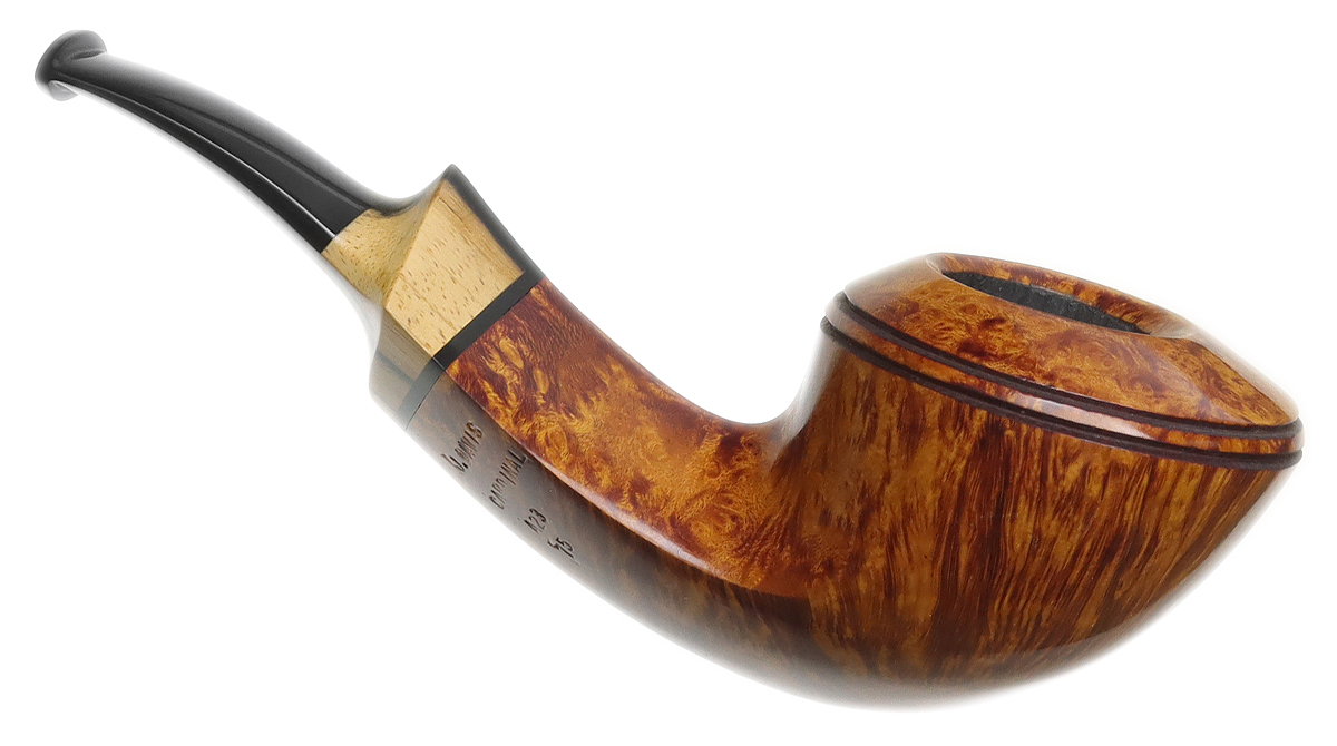 Jody Davis Smooth Bent Bulldog with Black and White Ebony (Cardinal) (A23) (75)