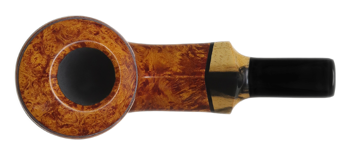 Jody Davis Smooth Bent Bulldog with Black and White Ebony (Cardinal) (A23) (75)