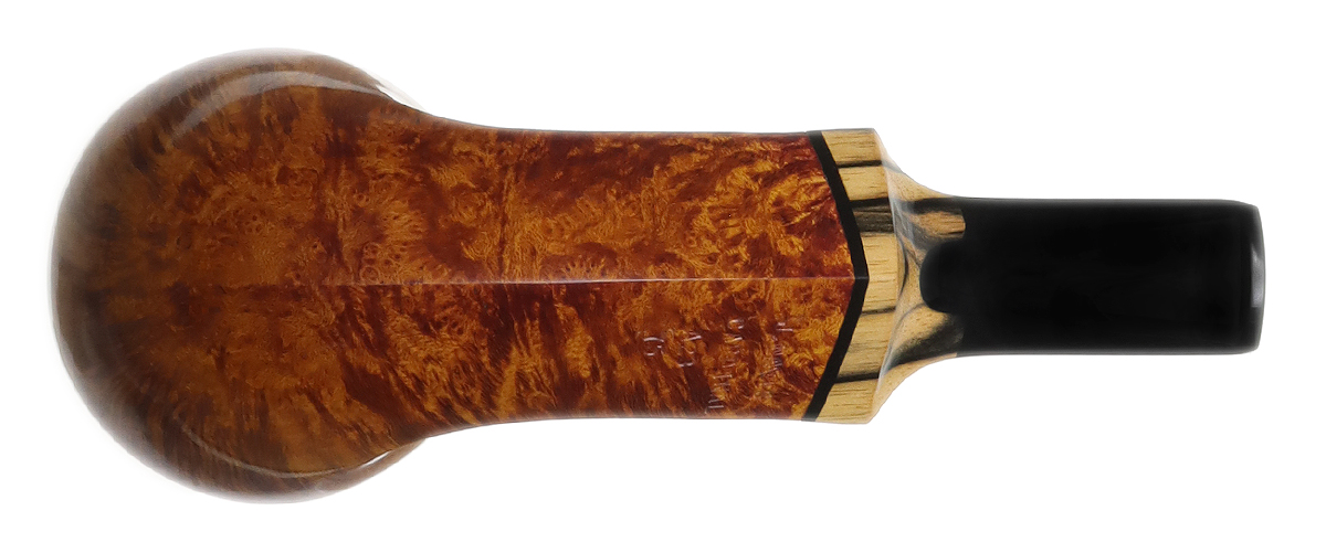 Jody Davis Smooth Bent Bulldog with Black and White Ebony (Cardinal) (A23) (75)