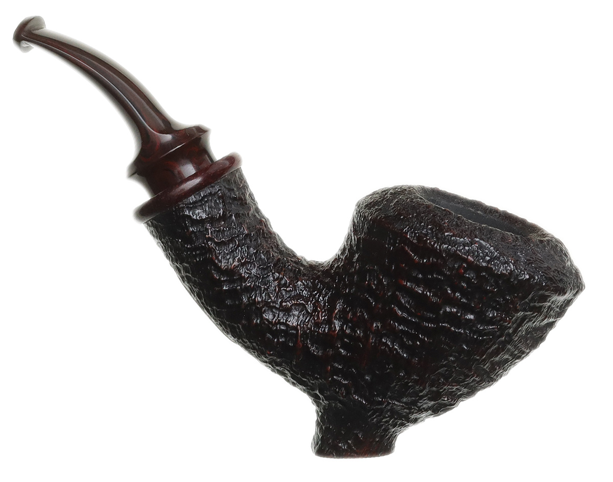 Jody Davis Sandblasted Bent Dublin Sitter with Bloodwood (Friar) (A23) (76)