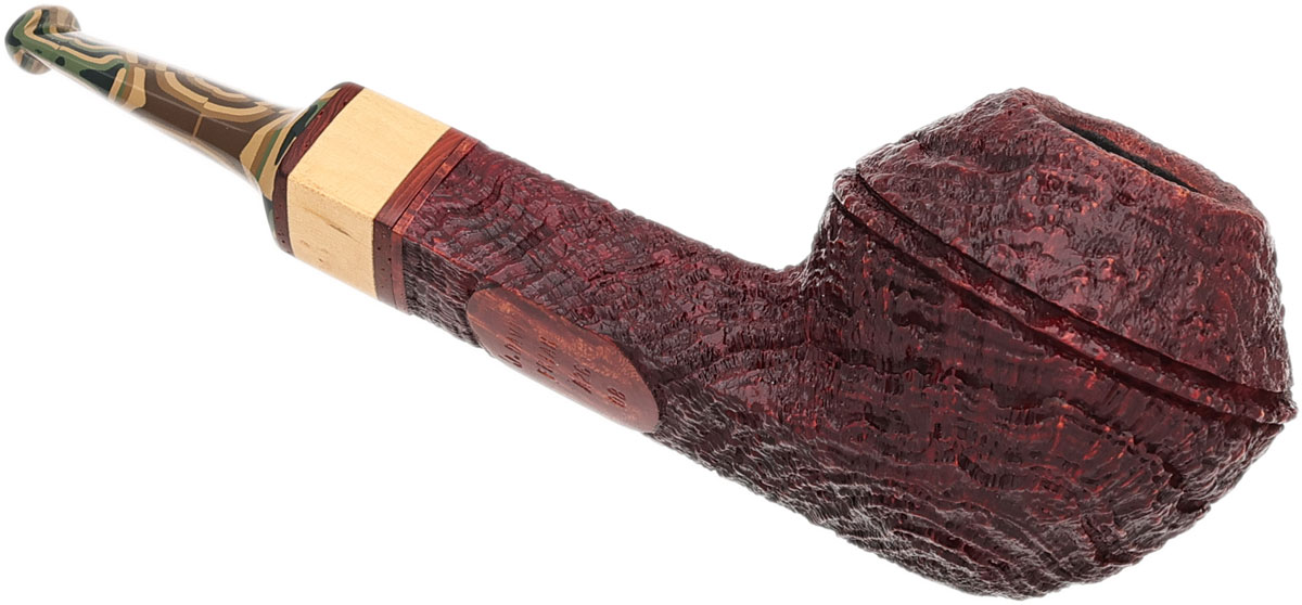 Sandblasted Bulldog with Bloodwood and Boxwood (Friar) (A) (08) (2026)  Tobacco Pipe